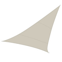 Voile solaire - triangle - 5 x 5 x 5 m - couleur: crème