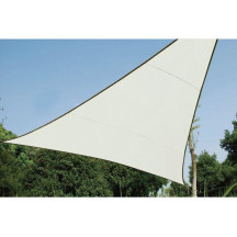 Voile solaire - triangle - 5 x 5 x 5 m - couleur: crème