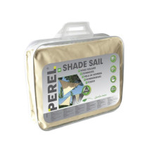 Voile solaire - triangle - 5 x 5 x 5 m - couleur: crème