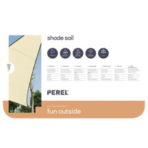 Voile solaire - triangle - 5 x 5 x 5 m - couleur: crème