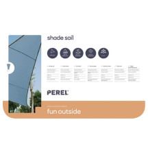 Voile solaire - triangle - 5 x 5 x 5 m - couleur : gris bleu
