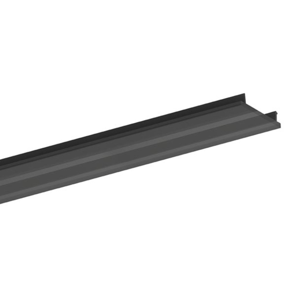 DIFFUSEUR PMMA POUR PROFILÉ DE RUBAN LED 'ALU-EPOXY' - 2 M - NOIR OPAQUE