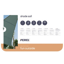 Voile solaire - triangle - 5 x 5 x 5 m - couleur : gris vert