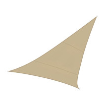 Voile solaire perméable - triangle - 5 x 5 x 5 m - couleur : champagne