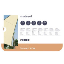 Voile solaire perméable - triangle - 5 x 5 x 5 m - couleur : champagne
