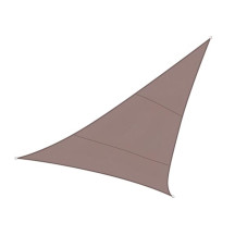Voile solaire - triangle - 5 x 5 x 5 m - couleur: gris taupe