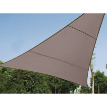 Voile solaire - triangle - 5 x 5 x 5 m - couleur: gris taupe