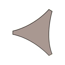 Voile solaire - triangle - 5 x 5 x 5 m - couleur: gris taupe