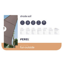 Voile solaire - triangle - 5 x 5 x 5 m - couleur: gris taupe