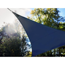 Voile solaire LED - ciel étoilé - triangulaire - 3.6 x 3.6 x 3.6 m - bleu foncé