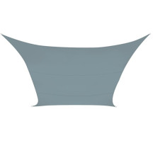 Voile solaire - rectangulaire - 2 x 3 m - couleur : gris ardoise clair
