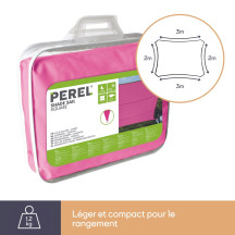 Voile solaire - rectangulaire - 2 x 3 m - couleur: fuchsia