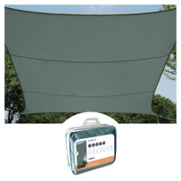 Voile solaire - rectangulaire - 2 x 3 m - couleur : gris vert