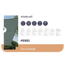Voile solaire - rectangulaire - 2 x 3 m - couleur : gris vert