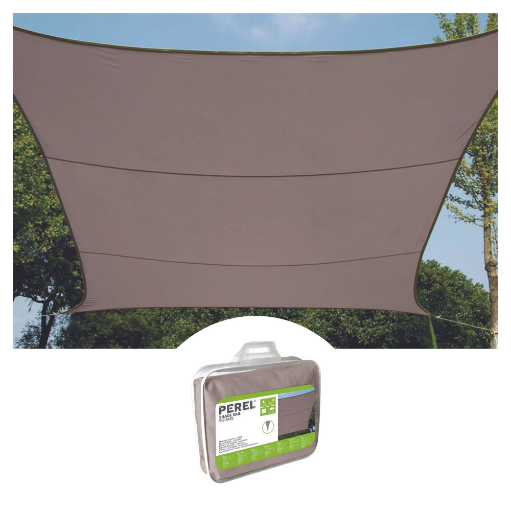 Voile solaire - rectangulaire - 2 x 3 m - couleur: gris taupe