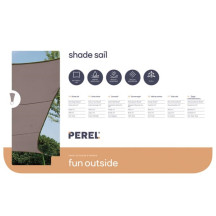 Voile solaire - rectangulaire - 2 x 3 m - couleur: gris taupe