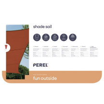 Voile solaire - rectangulaire - 2 x 3 m - couleur : terracotta