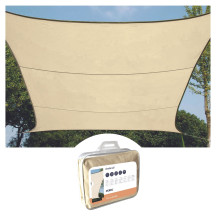 Voile solaire - carré - 3.6 x 3.6 m - couleur: crème