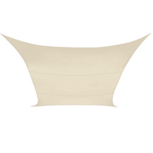 Voile solaire - carré - 3.6 x 3.6 m - couleur: crème