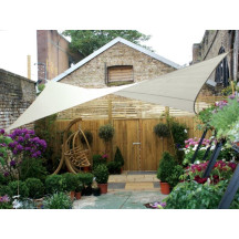 Voile solaire - carré - 3.6 x 3.6 m - couleur: crème