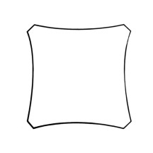 Voile solaire - carré - 3.6 x 3.6 m - couleur: crème