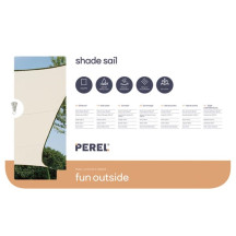 Voile solaire - carré - 3.6 x 3.6 m - couleur: crème