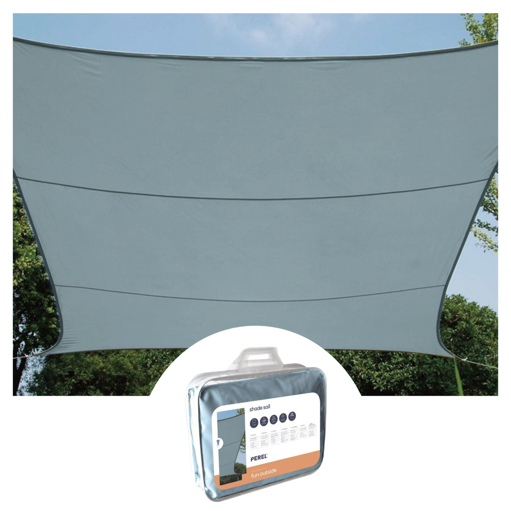 Voile solaire - carré - 3.6 x 3.6 m - couleur : gris ardoise clair
