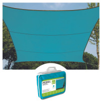 Voile solaire - carré - 3.6 x 3.6 m - couleur : bleu ciel