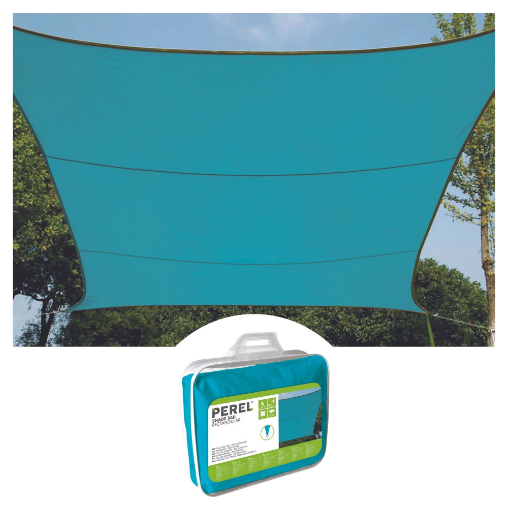 Voile solaire - carré - 3.6 x 3.6 m - couleur : bleu ciel
