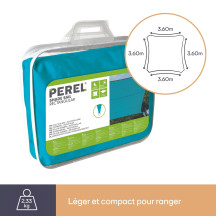 Voile solaire - carré - 3.6 x 3.6 m - couleur : bleu ciel