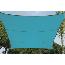 Voile solaire - carré - 3.6 x 3.6 m - couleur : bleu ciel