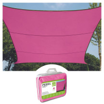 Voile solaire - carré - 3.6 x 3.6 m - couleur: fuchsia