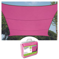 Voile solaire - carré - 3.6 x 3.6 m - couleur: fuchsia