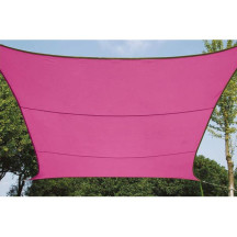 Voile solaire - carré - 3.6 x 3.6 m - couleur: fuchsia