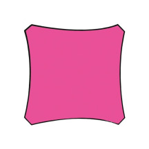 Voile solaire - carré - 3.6 x 3.6 m - couleur: fuchsia