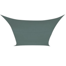 Voile solaire - carré - 3.6 x 3.6 m - couleur : gris vert