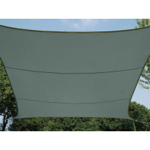 Voile solaire - carré - 3.6 x 3.6 m - couleur : gris vert