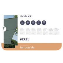 Voile solaire - carré - 3.6 x 3.6 m - couleur : gris vert