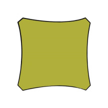 Voile solaire - carré - 3.6 x 3.6 m - couleur: vert lime