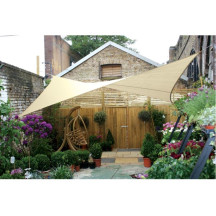 Voile solaire perméable - carré - 3.6 x 3.6 m - couleur : champagne