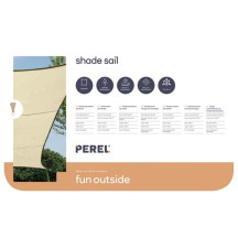 Voile solaire perméable - carré - 3.6 x 3.6 m - couleur : champagne