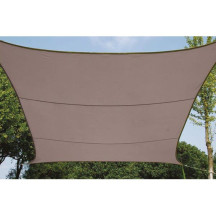 Voile solaire - carré - 3.6 x 3.6 m - couleur: gris taupe