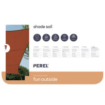 Voile solaire - carré - 3.6 x 3.6 m - couleur : terracotta