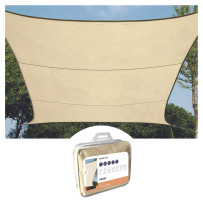 Voile solaire - rectangulaire - 4 x 3 m - couleur : crème