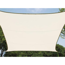 Voile solaire - rectangulaire - 4 x 3 m - couleur : crème