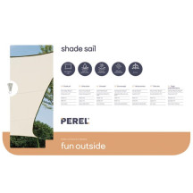 Voile solaire - rectangulaire - 4 x 3 m - couleur : crème