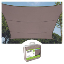 Voile solaire - rectangulaire - 4 x 3 m - couleur: gris taupe