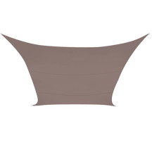 Voile solaire - rectangulaire - 4 x 3 m - couleur: gris taupe