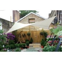 Voile solaire - carré - 5 x 5 m - couleur: crème