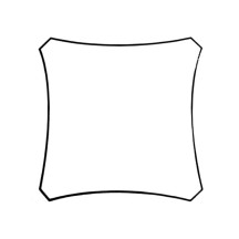 Voile solaire - carré - 5 x 5 m - couleur: crème